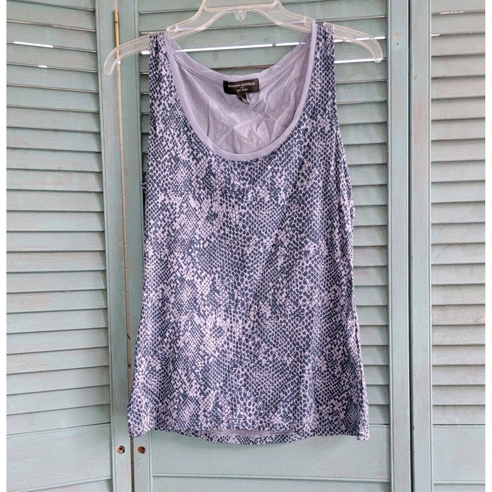 Banana Republic Luxe Blue Tank Top Blouse ~ Sz S ~ Sleeveless